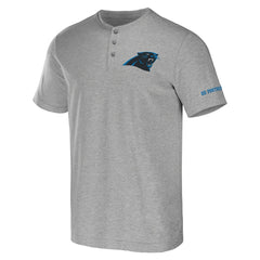 Carolina Panthers NFL x Darius Rucker Collection Henley T-Shirt Heather Gray - Fanatics