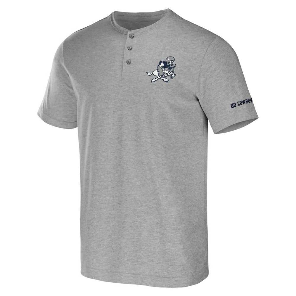 Dallas Cowboys NFL x Darius Rucker Collection Henley T-Shirt Heather Gray - Fanatics