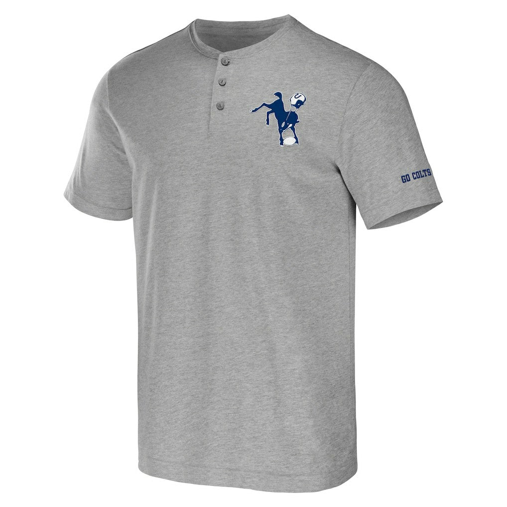 Indianapolis Colts NFL x Darius Rucker Collection Henley T-Shirt Heather Gray - Fanatics