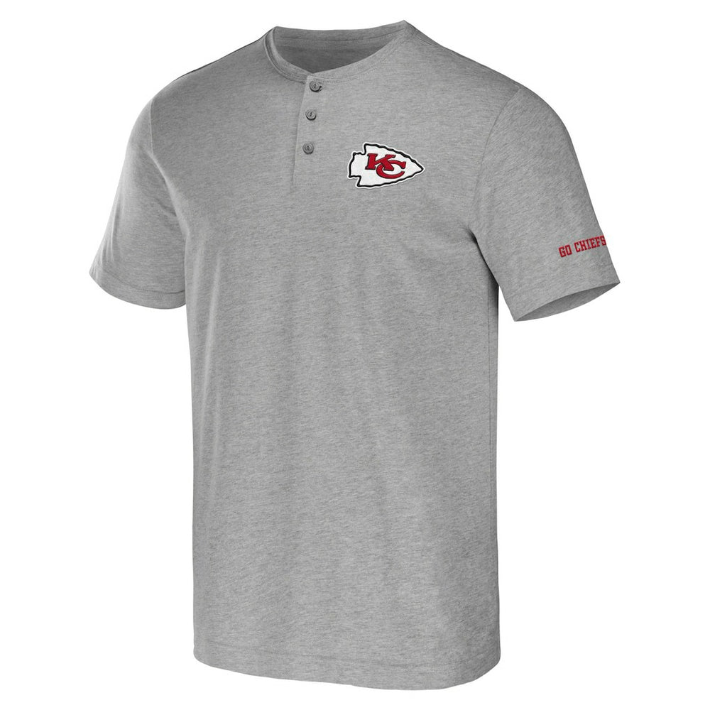 Kansas City Chiefs NFL x Darius Rucker Collection Henley T-Shirt Heather Gray - Fanatics