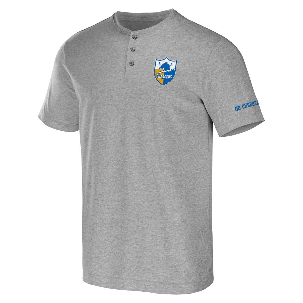 Los Angeles Chargers NFL x Darius Rucker Collection Henley T-Shirt Heather Gray - Fanatics