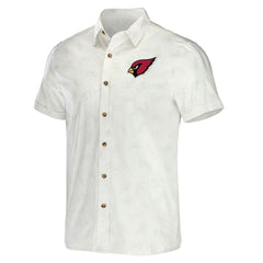 Arizona Cardinals NFL x Darius Rucker Collection Woven Button-Up T-Shirt White - Fanatics