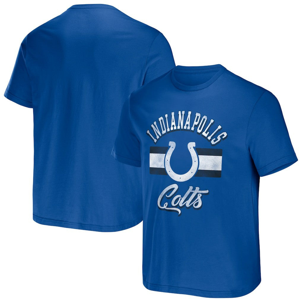 Indianapolis Colts NFL x Darius Rucker Collection Stripe T-Shirt Royal - Fanatics