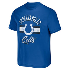 Indianapolis Colts NFL x Darius Rucker Collection Stripe T-Shirt Royal - Fanatics