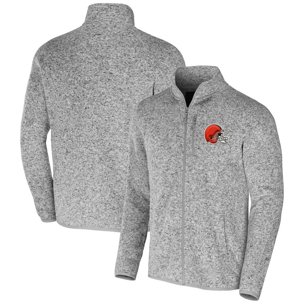Cleveland Browns NFL x Darius Rucker Collection Fleece Full-Zip Jacket Heather Gray - Fanatics