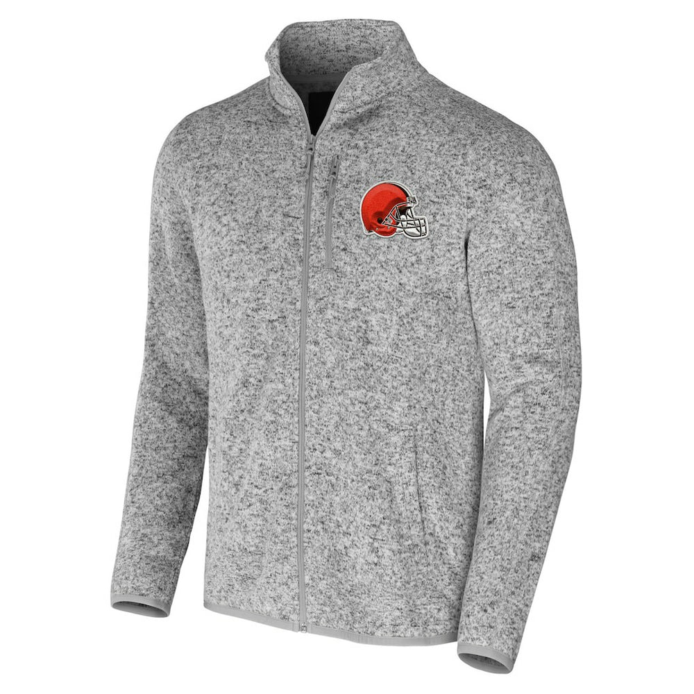 Cleveland Browns NFL x Darius Rucker Collection Fleece Full-Zip Jacket Heather Gray - Fanatics