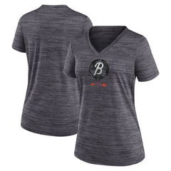 Baltimore Orioles Nike Women's City Connect Velocity Practice Performance V-Neck T-Shirt On Sale