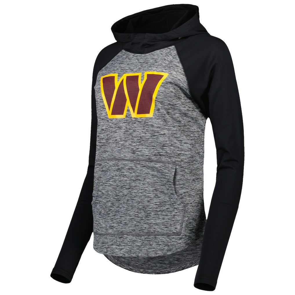 Washington Commanders G-III 4Her by Carl Banks Women's Championship Ring Raglan Pullover Hoodie Heathered Gray/Black - NFL