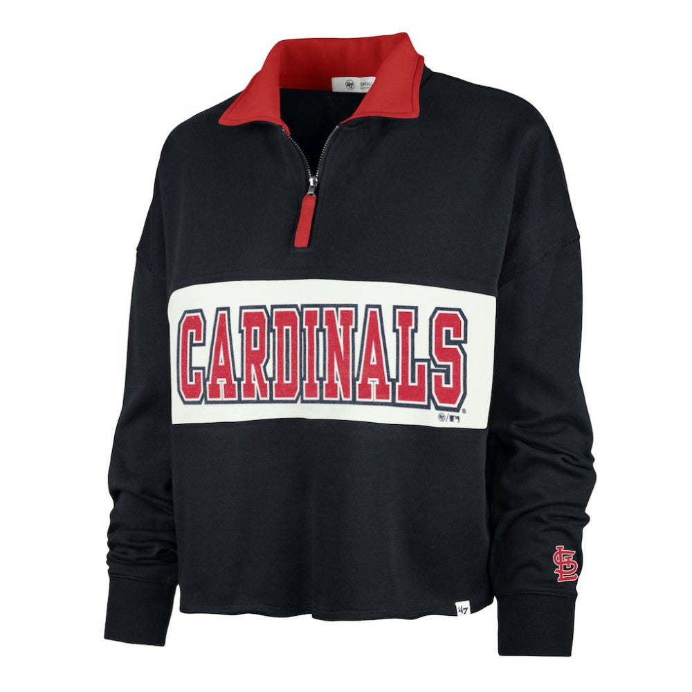 St. Louis Cardinals '47 Women's Remi Quarter-Zip Cropped Top Clearance