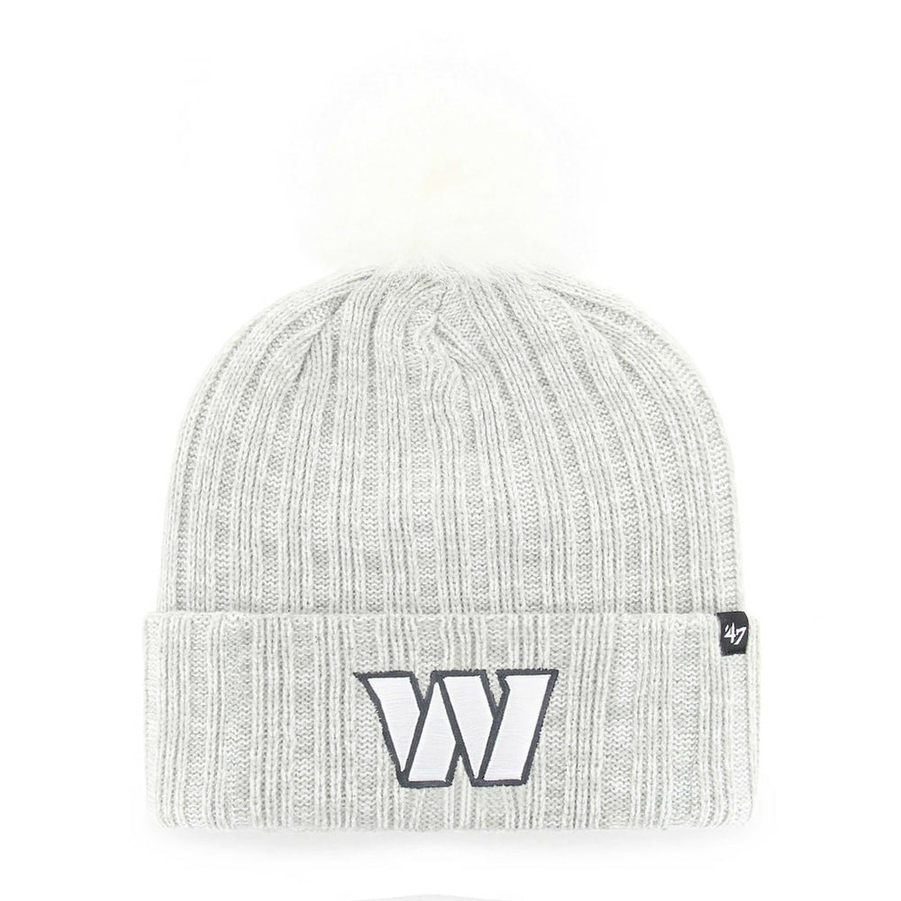 Washington Commanders '47 Women's Koda Cuffed Knit Hat with Pom Gray - 47 brand