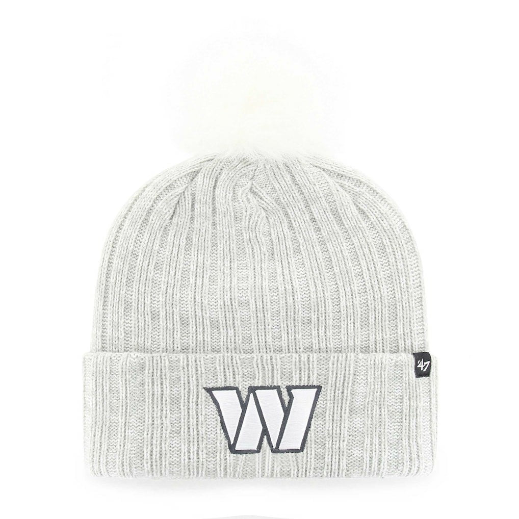 Washington Commanders '47 Women's Koda Cuffed Knit Hat with Pom Gray - 47 brand