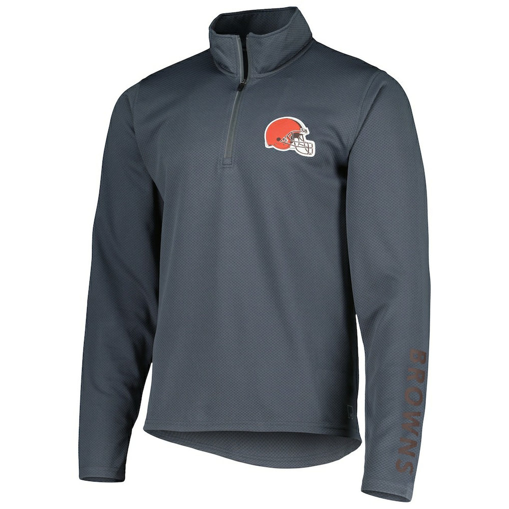 Cleveland Browns MSX by Michael Strahan Half-Zip Pullover Charcoal - NFL