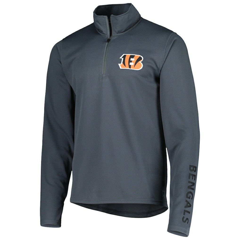 Cincinnati Bengals MSX by Michael Strahan Half-Zip Pullover Charcoal - NFL