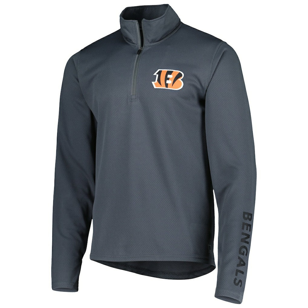 Cincinnati Bengals MSX by Michael Strahan Half-Zip Pullover Charcoal - NFL