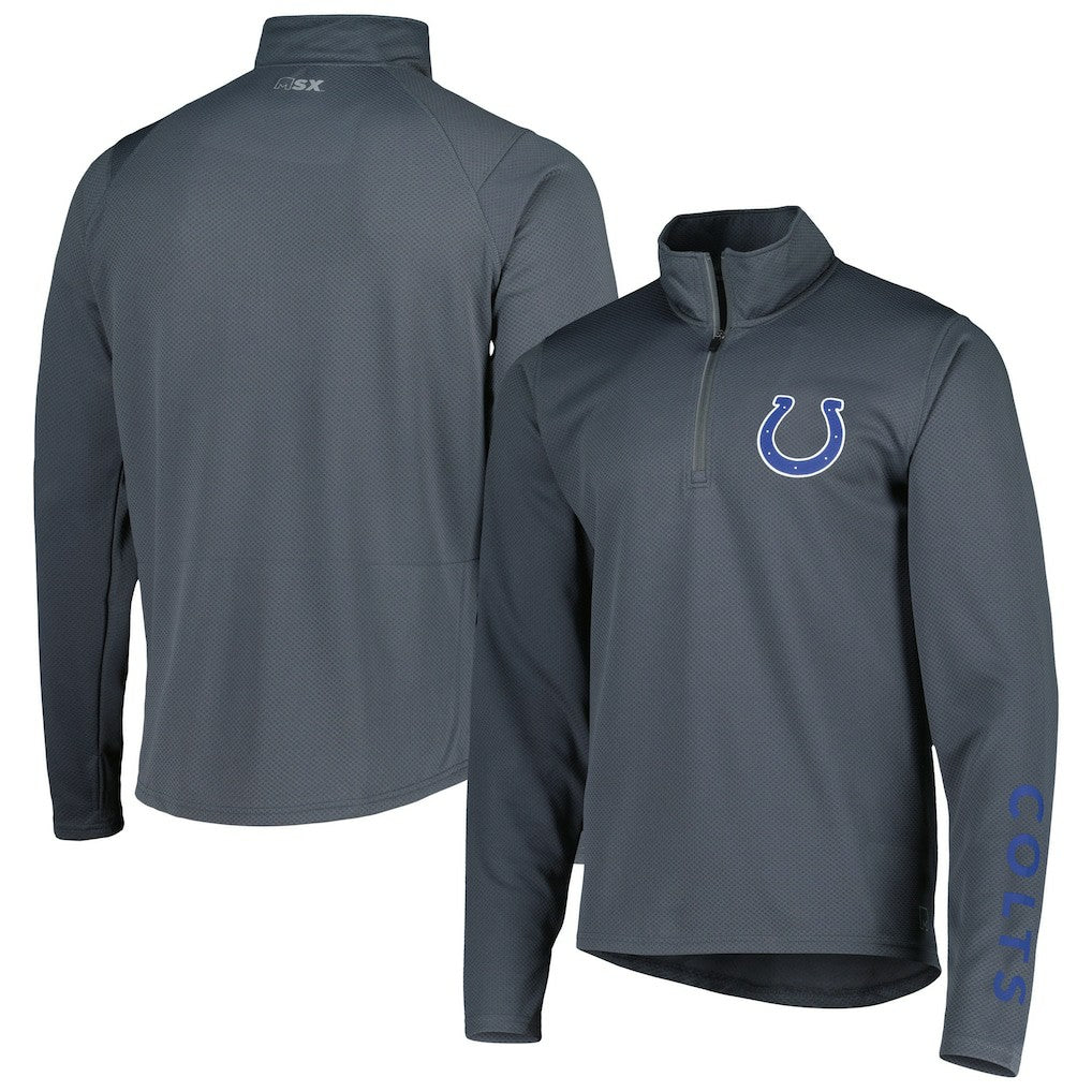 Indianapolis Colts MSX by Michael Strahan Half-Zip Pullover Charcoal - NFL