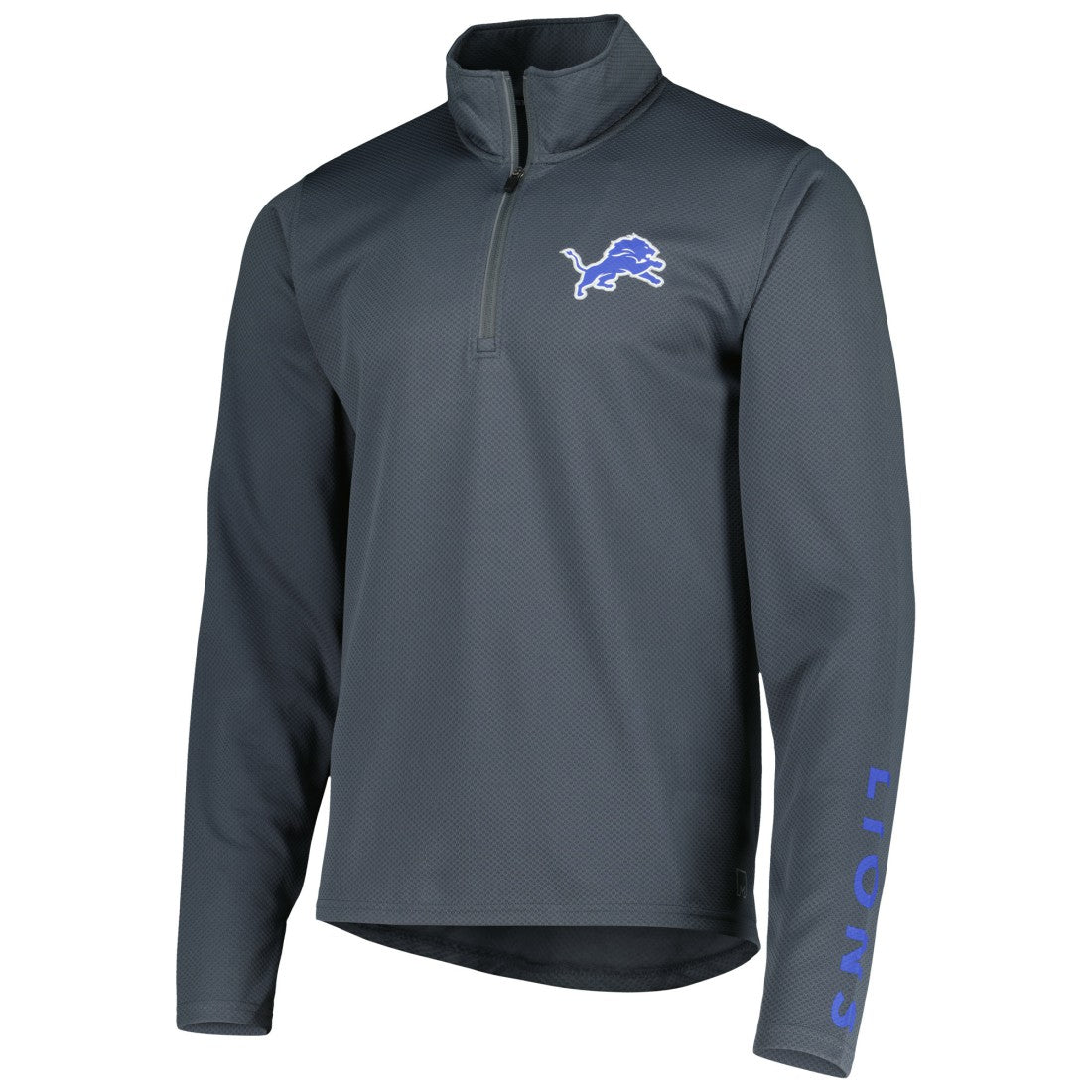 Detroit Lions MSX by Michael Strahan Half-Zip Pullover Charcoal - NFL