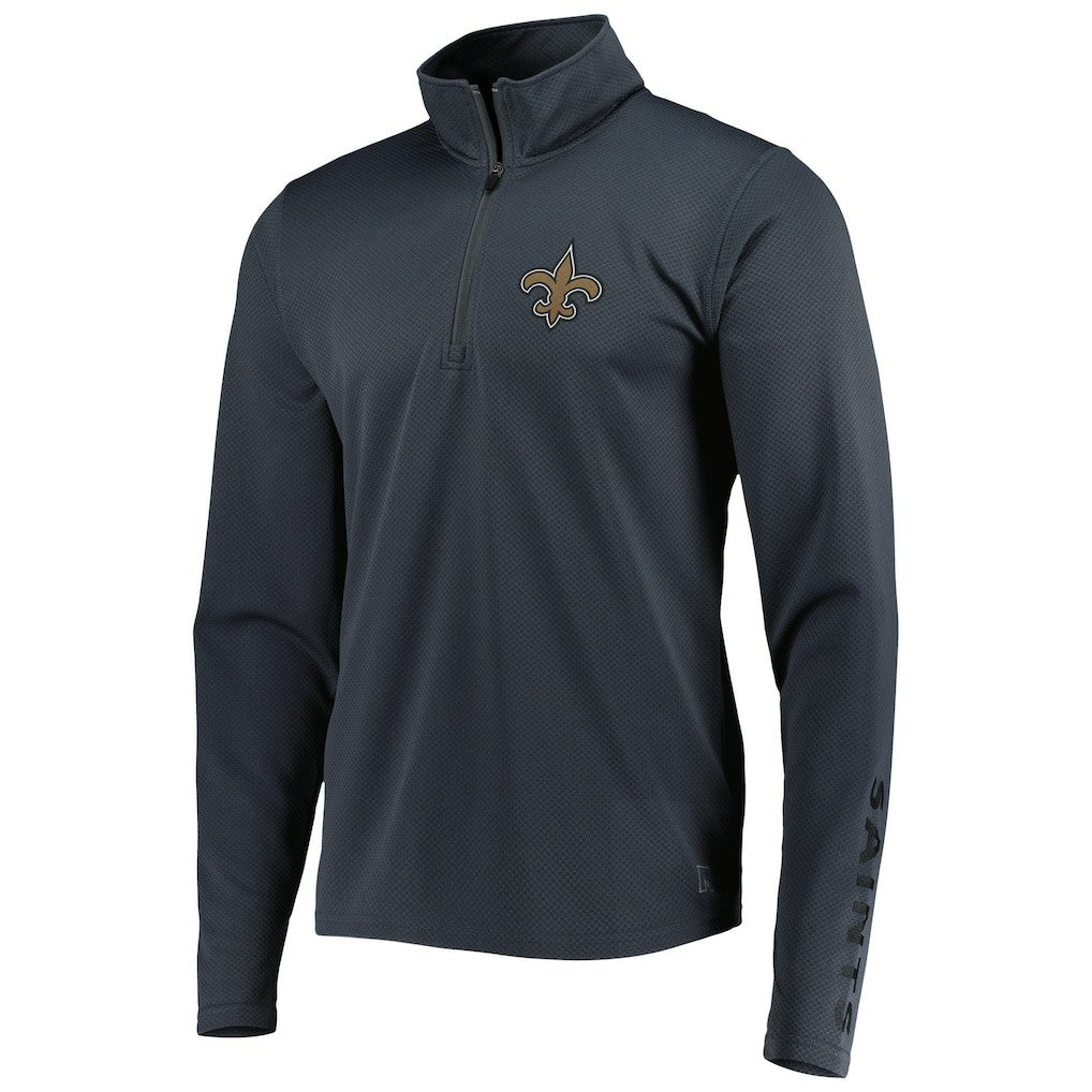 New Orleans Saints MSX by Michael Strahan Half-Zip Pullover Charcoal - NFL