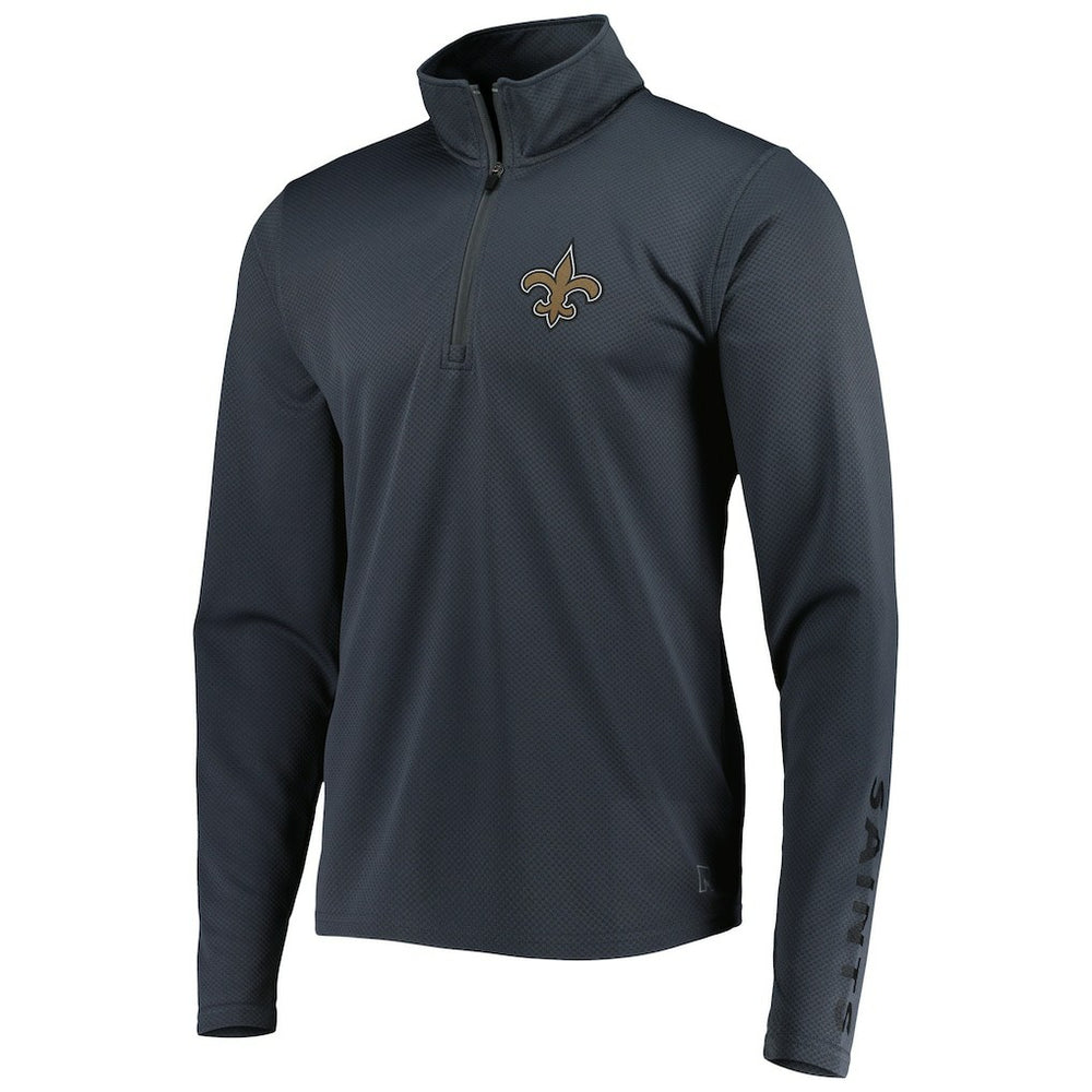 New Orleans Saints MSX by Michael Strahan Half-Zip Pullover Charcoal - NFL