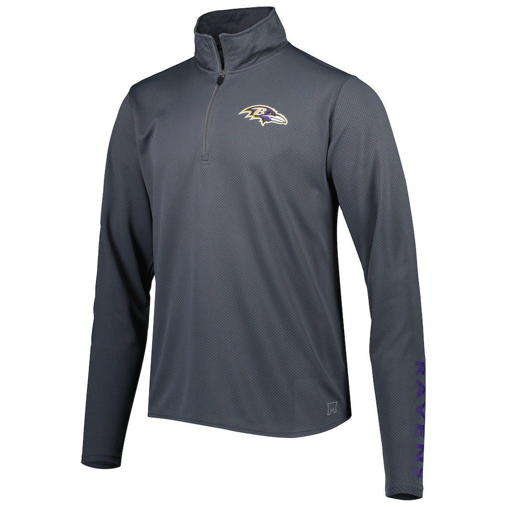 Baltimore Ravens MSX by Michael Strahan Half-Zip Pullover Charcoal - NFL