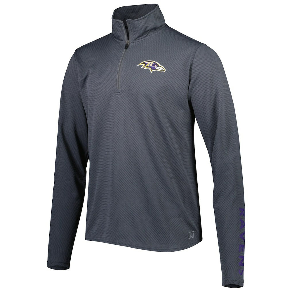 Baltimore Ravens MSX by Michael Strahan Half-Zip Pullover Charcoal - NFL
