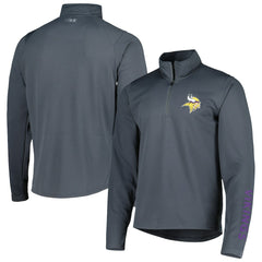Minnesota Vikings MSX by Michael Strahan Half-Zip Pullover Charcoal - NFL
