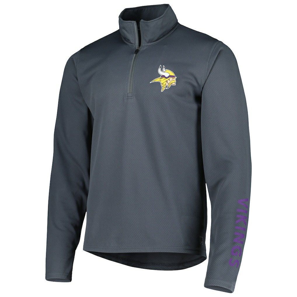 Minnesota Vikings MSX by Michael Strahan Half-Zip Pullover Charcoal - NFL