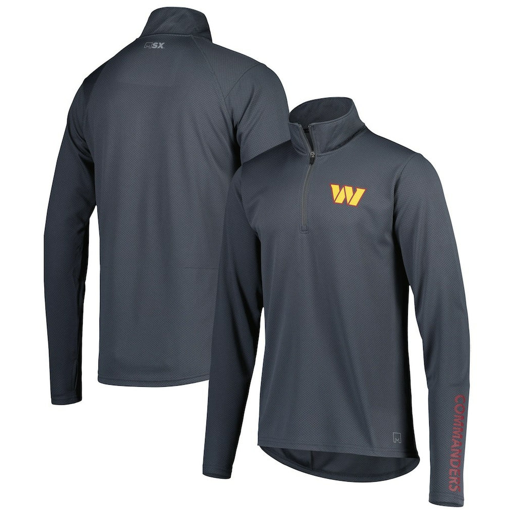 Washington Commanders MSX by Michael Strahan Half-Zip Pullover Charcoal - NFL