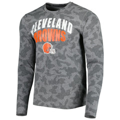 Cleveland Browns MSX by Michael Strahan Performance Camo Long Sleeve T-Shirt Black - NFL