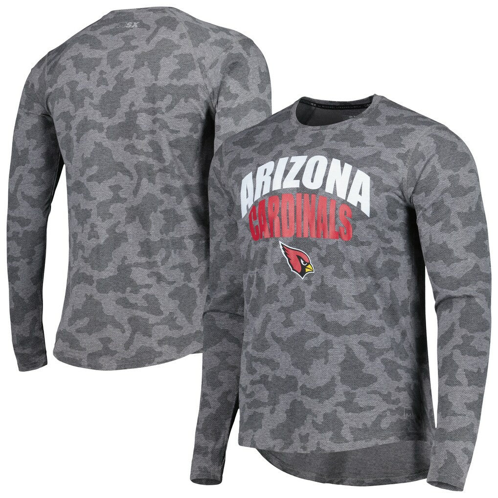 Arizona Cardinals MSX by Michael Strahan Performance Camo Long Sleeve T-Shirt Gray - NFL