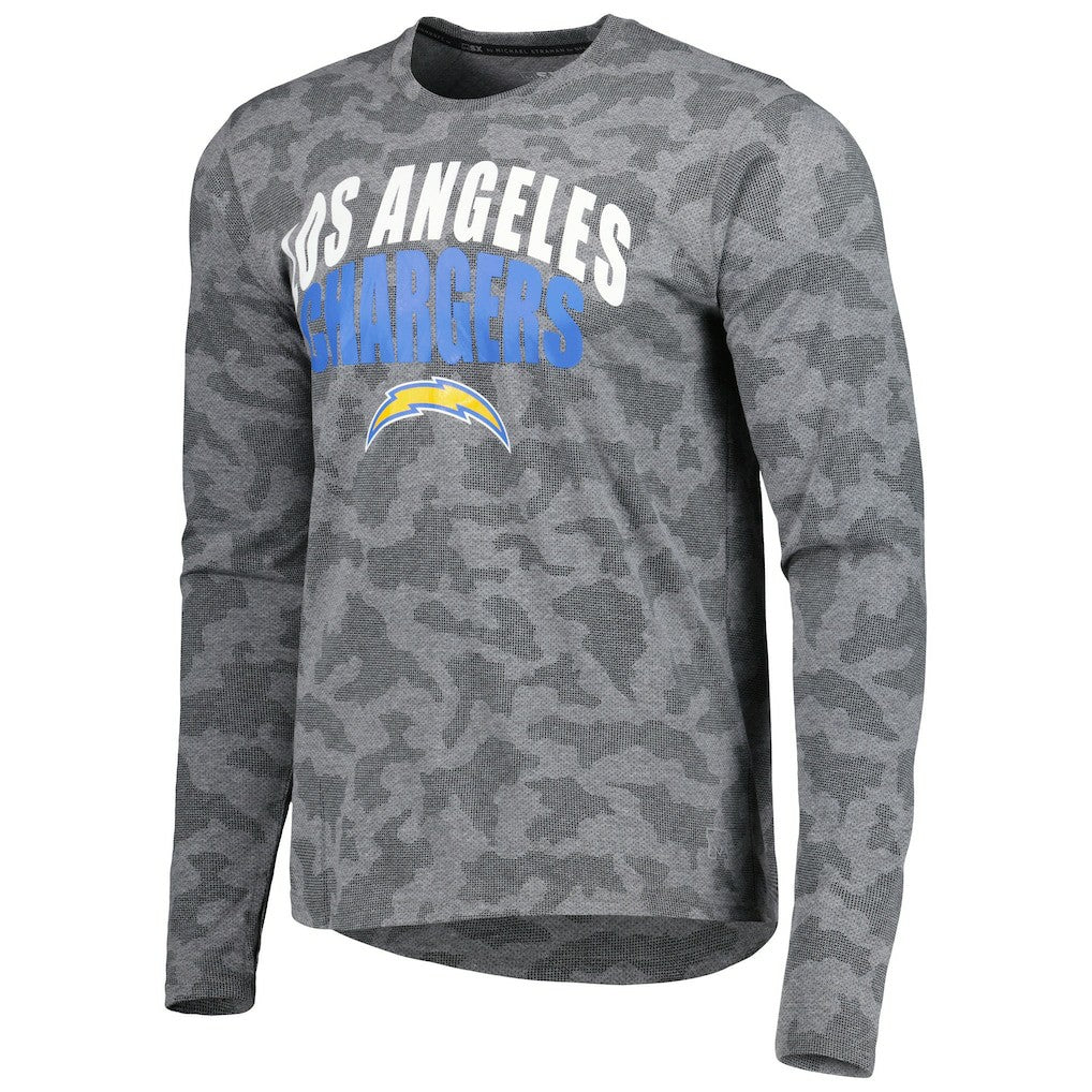 Los Angeles Chargers MSX by Michael Strahan Performance Camo Long Sleeve T-Shirt Black - NFL