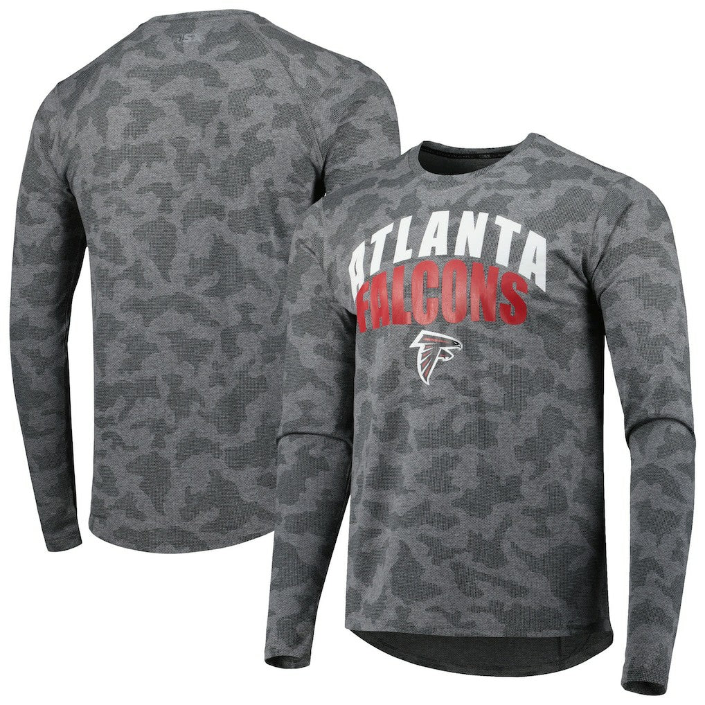 Atlanta Falcons MSX by Michael Strahan Performance Camo Long Sleeve T-Shirt Gray - NFL