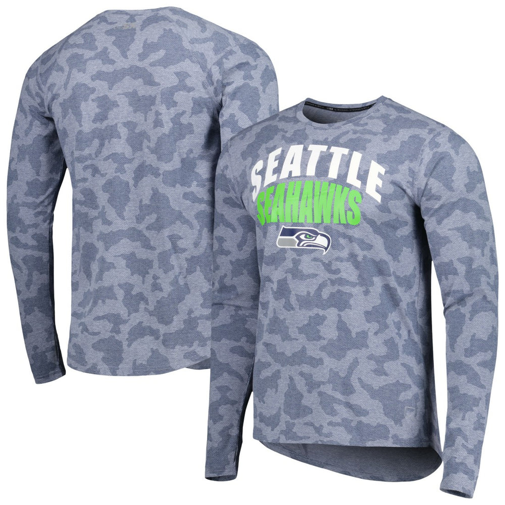 Seattle Seahawks MSX by Michael Strahan Performance Camo Long Sleeve T-Shirt College Navy - NFL