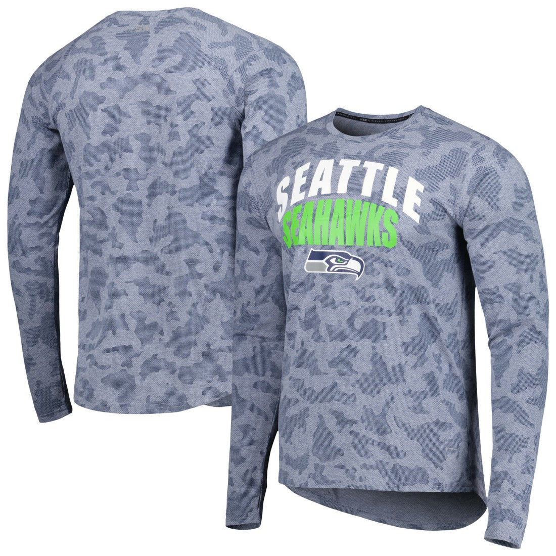Seattle Seahawks MSX by Michael Strahan Performance Camo Long Sleeve T-Shirt College Navy - NFL