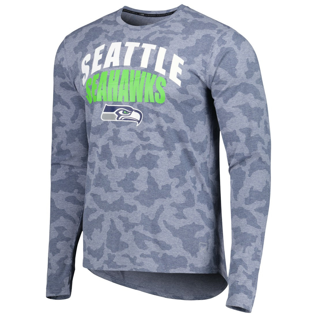 Seattle Seahawks MSX by Michael Strahan Performance Camo Long Sleeve T-Shirt College Navy - NFL