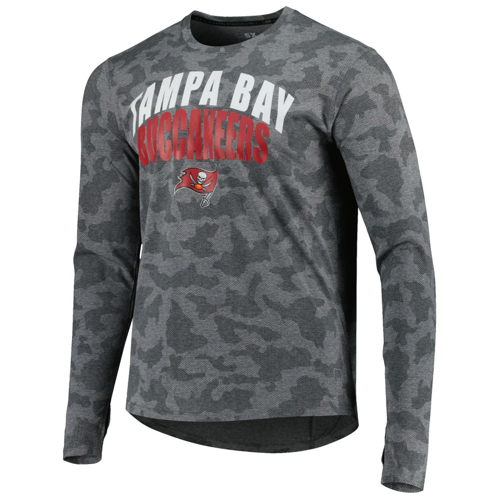Tampa Bay Buccaneers MSX by Michael Strahan Performance Camo Long Sleeve T-Shirt Gray - NFL