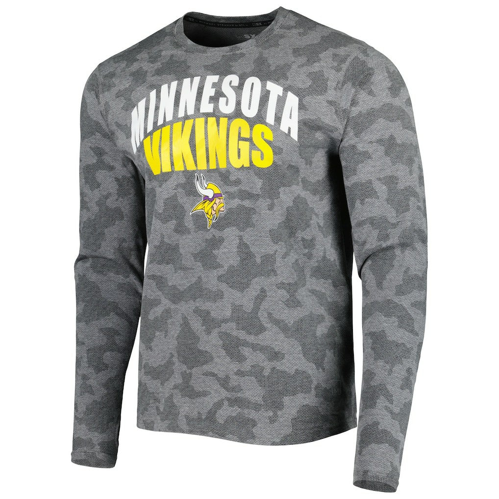 Minnesota Vikings MSX by Michael Strahan Performance Camo Long Sleeve T-Shirt Black - NFL