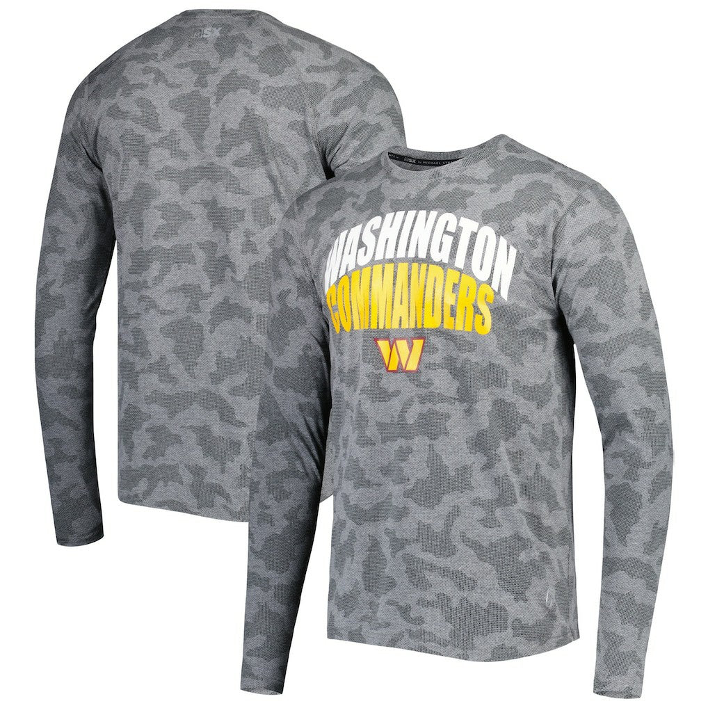 Washington Commanders MSX by Michael Strahan Performance Camo Long Sleeve T-Shirt Black - NFL