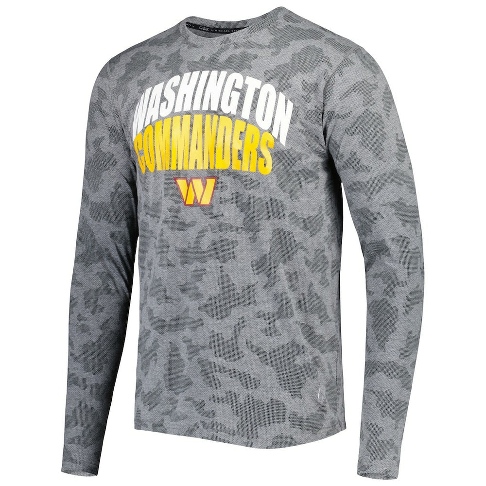 Washington Commanders MSX by Michael Strahan Performance Camo Long Sleeve T-Shirt Black - NFL