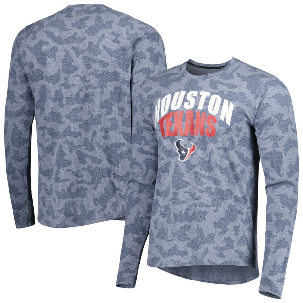 Houston Texans MSX by Michael Strahan Performance Camo Long Sleeve T-Shirt Navy - NFL