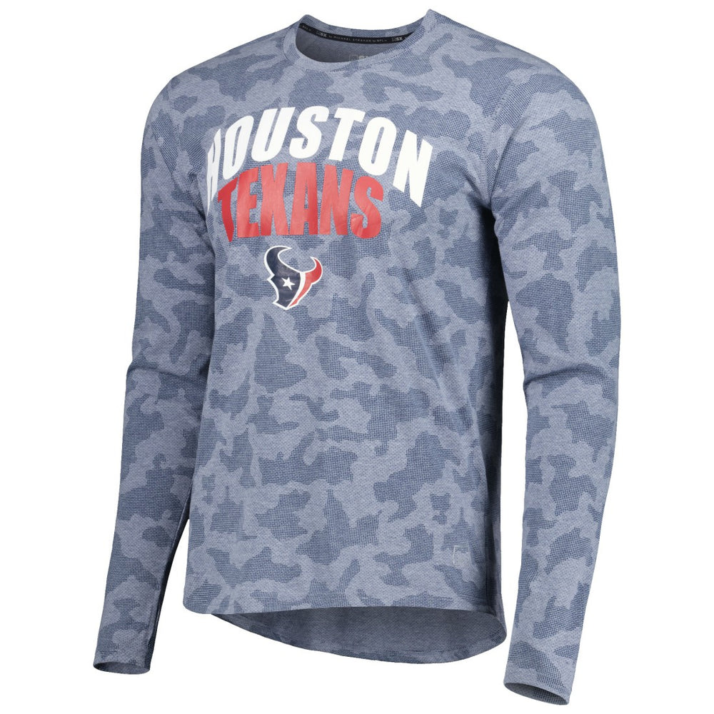 Houston Texans MSX by Michael Strahan Performance Camo Long Sleeve T-Shirt Navy - NFL
