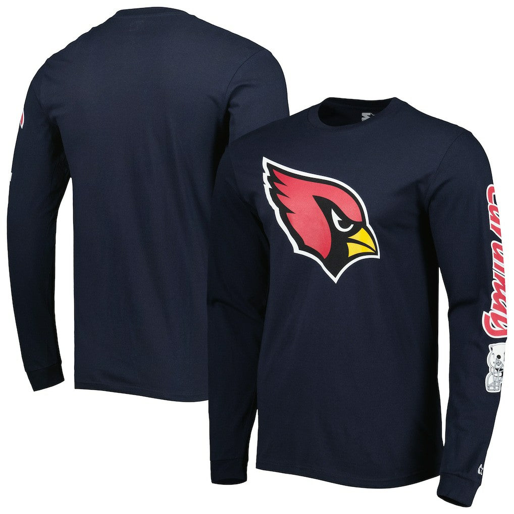 Arizona Cardinals Starter Halftime Long Sleeve T-Shirt Navy - NFL
