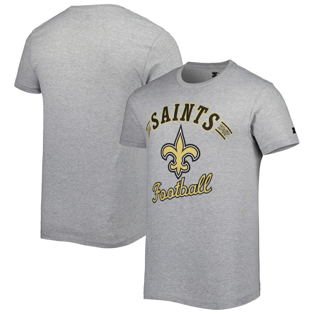 New Orleans Saints Starter Prime Time T-Shirt Heathered Gray - NFL