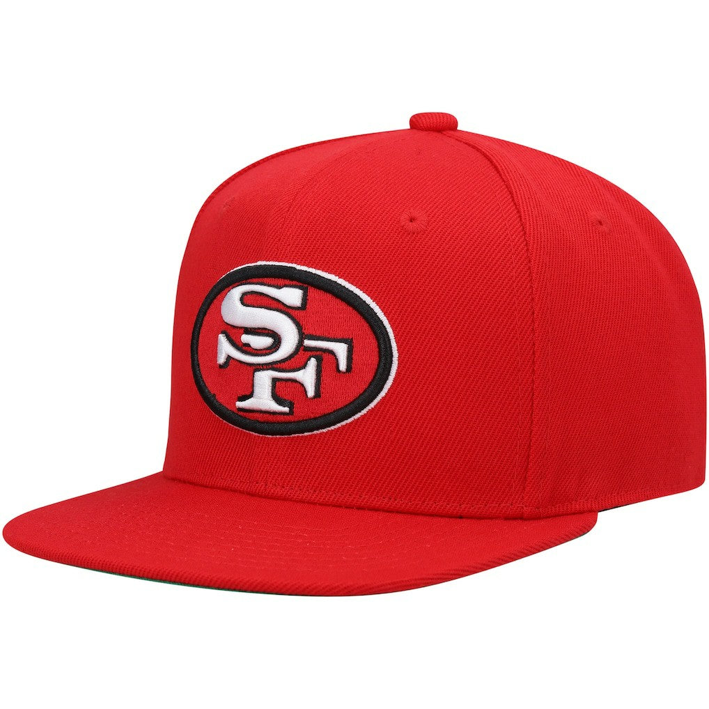 San Francisco 49ers Youth Gridiron Classics Ground Snapback Hat Scarlet - Mitchell & Ness