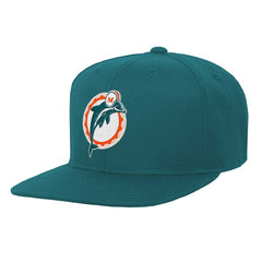 Miami Dolphins Youth Gridiron Classics Ground Snapback Hat Aqua - Mitchell & Ness
