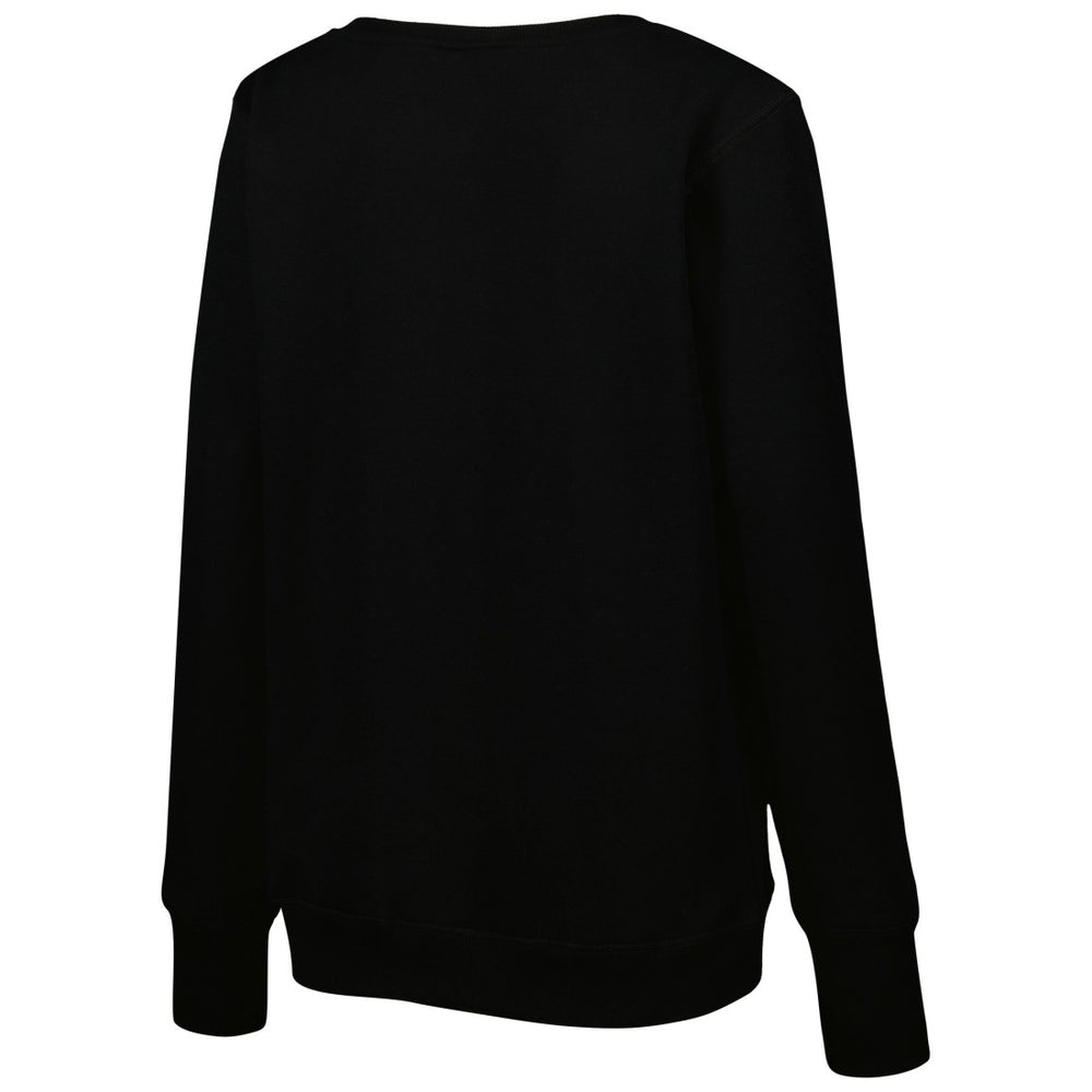 Tennessee Titans Cuce Women's Sequin Logo V-Neck Pullover Sweatshirt Black - NFL