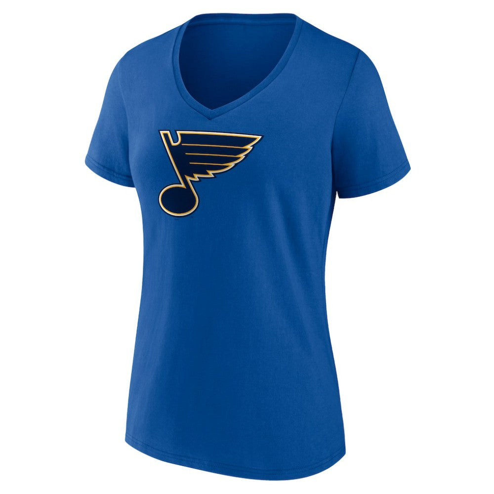 St. Louis Blues - Fanatics Women's Primary Logo Team V-Neck T-Shirt Royal