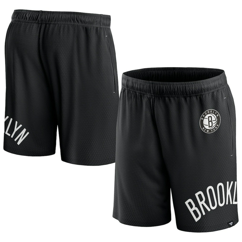 Fanatics - Brooklyn Nets Free Throw Mesh Shorts - Black