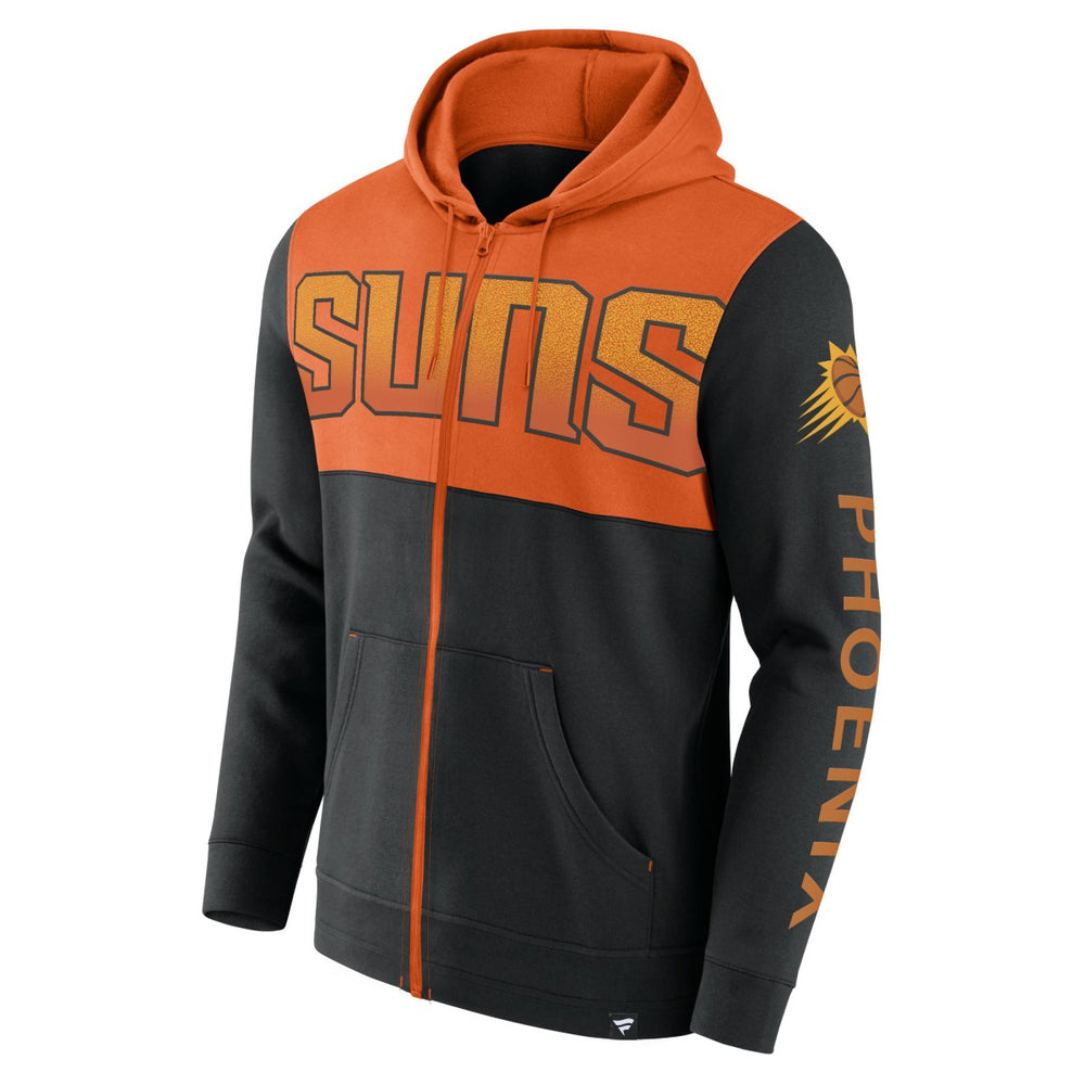 Fanatics - Phoenix Suns Skyhook Colorblock Full-Zip Hoodie - Black/Orange