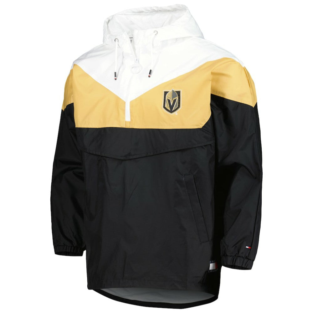 Vegas Golden Knights Tommy Hilfiger Women's Staci Half-Zip Windbreaker Jacket Black/Gold