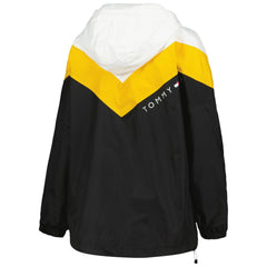 Boston Bruins Tommy Hilfiger Women's Staci Half-Zip Windbreaker Jacket Black/Gold